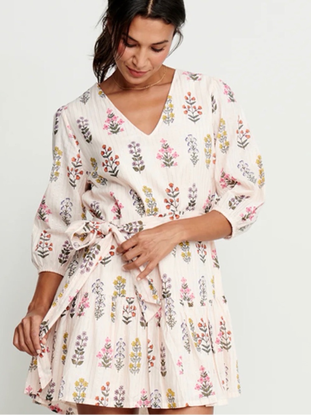 Pink Chicken Halsey Dress in Floral Cloud Pink